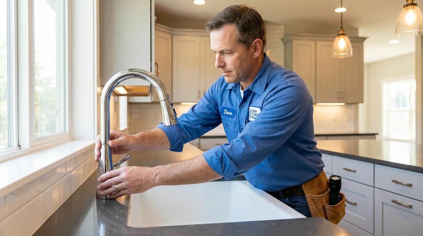 Kitchen faucet installation by Johns Plumbing LLC in Cashton